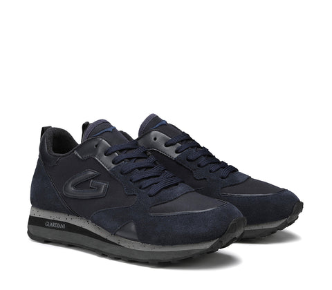 Chaussures Sneakers Alberto Guardiani - Taille 44, Cuir Noir | Occasion Très Bon état - 100% Originales